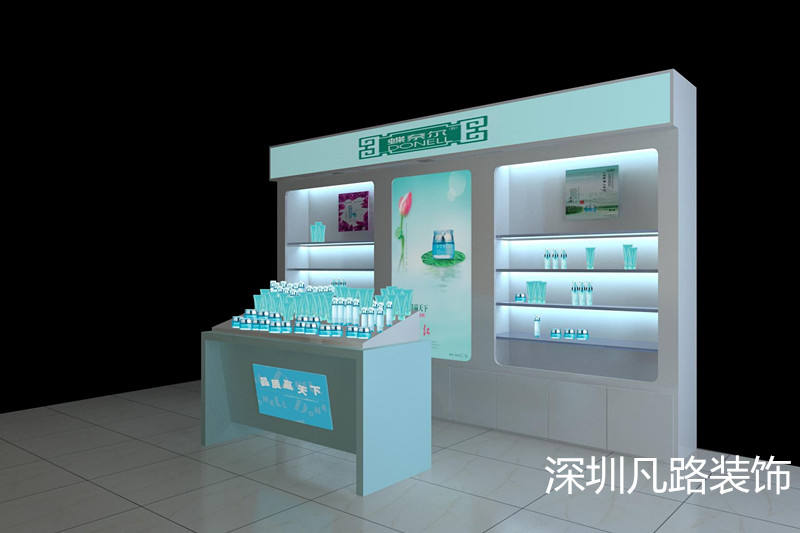 凡路展柜客戶,山東化妝品展柜設(shè)計案例