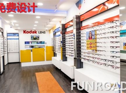 2017歐式流行眼鏡店展柜陳列效果圖