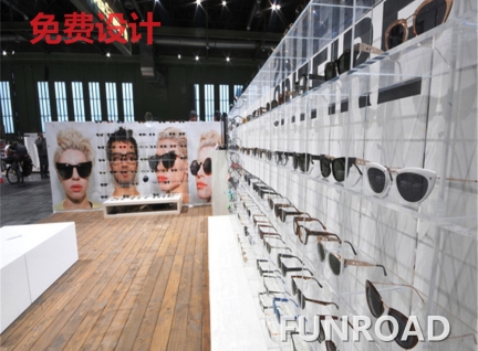 美式現(xiàn)代簡約眼鏡店空間展柜設(shè)計效果圖