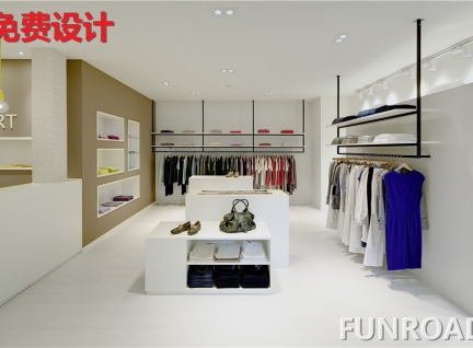 商業(yè)奢飾品衣服包包展示柜臺設(shè)計(jì)效果圖