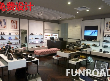 商場(chǎng)品牌包包鞋子展示柜臺(tái)設(shè)計(jì)效果圖