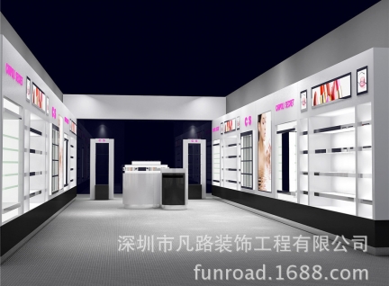 化妝品擺放的背柜