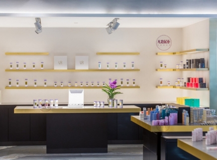 時(shí)尚清新美容美發(fā)店展柜效果圖