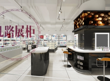 大連凱丹化妝品店展柜定做效果圖