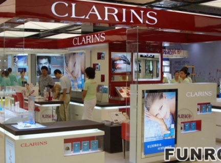 商場(chǎng)化妝品亞克力中島展亭