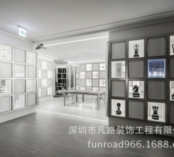 歐式白色簡約眼鏡展柜設(shè)計效果圖