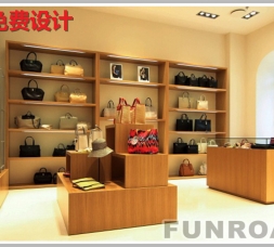奢飾品點定制類高端鞋子包包展示柜臺設計案例