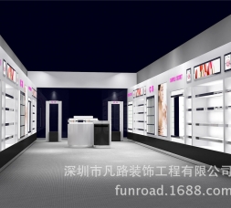 化妝品擺放的背柜