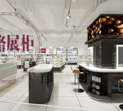 大連凱丹化妝品店展柜定做效果圖