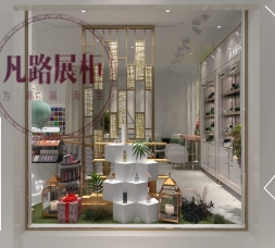 凡路展柜廠專業(yè)訂做不銹鋼化妝品展柜