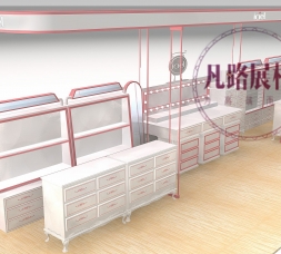 龍崗萬科ICIEL港惠店展柜設計效果圖