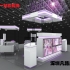 化妝品店木質(zhì)烤漆化妝品柜臺(tái)家具展示效果圖