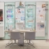 粉色系化妝品展柜效果圖